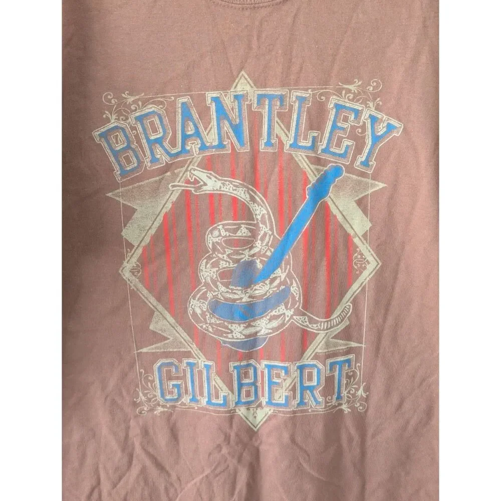 Brantley Gilbert "Don't Tread on Me" Brown Concert T-Shirt Size XL - Picture 2 of 6